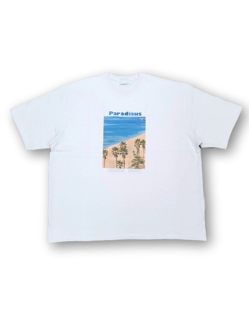 paradisus boxy t-shirt white