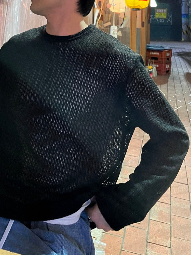 Mesh Round Summer Knit (4color)