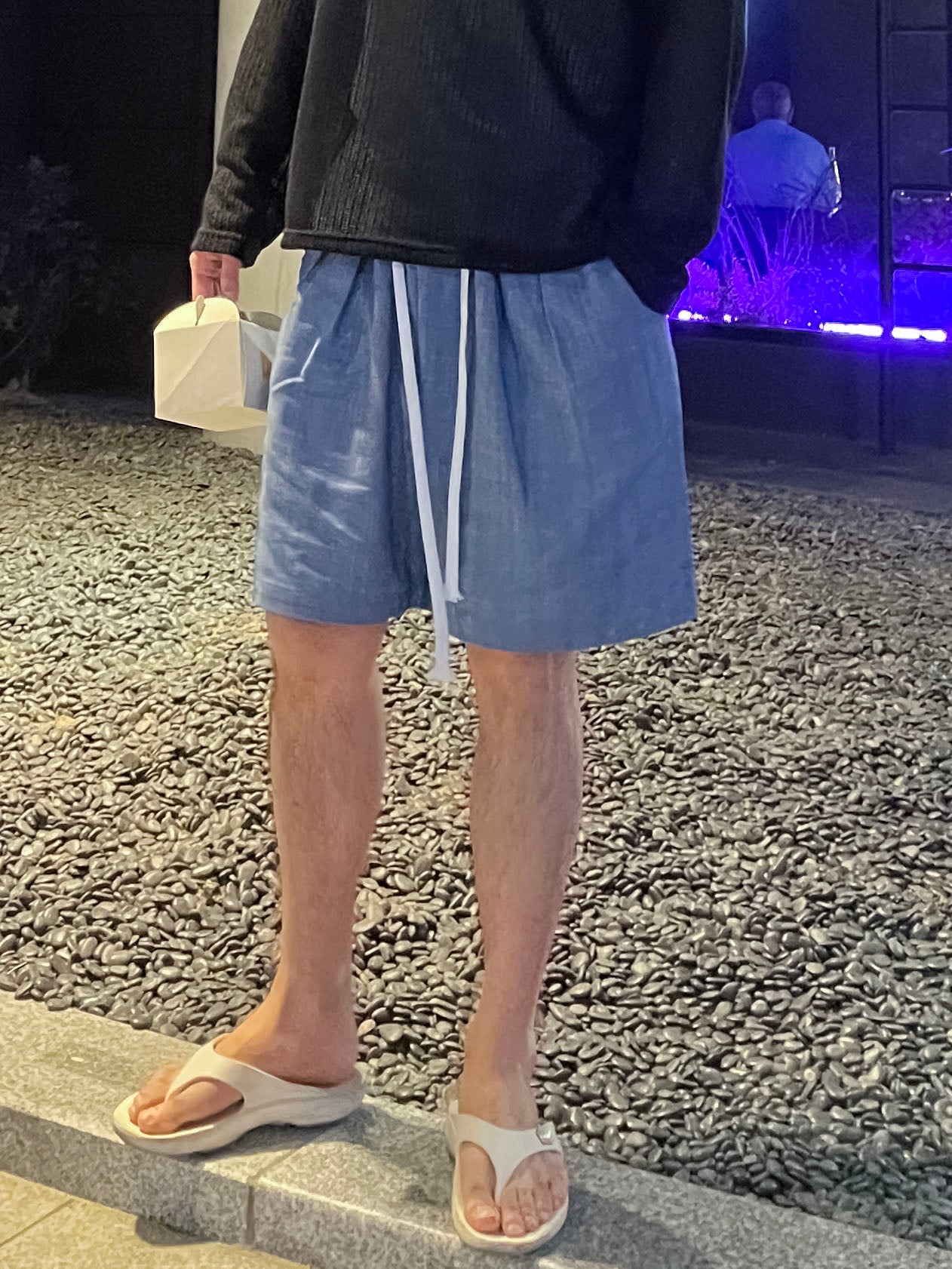 String Linen Denim Shorts (2color)