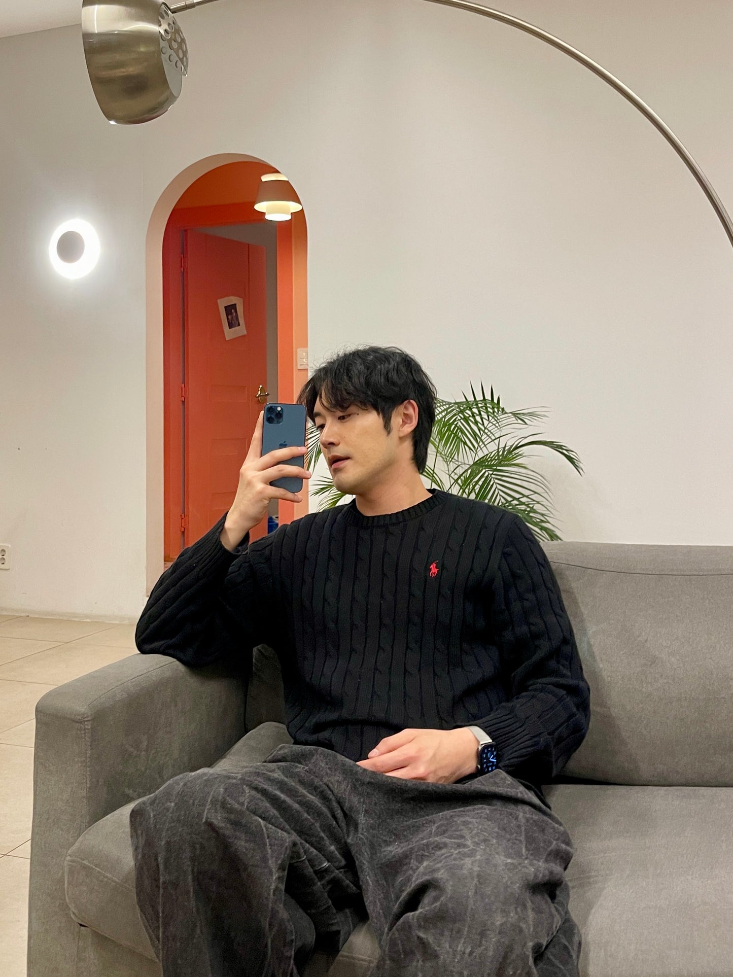 폴로랄프로렌 남녀꽈배기니트 케이블 크루넥 니트 (3color)