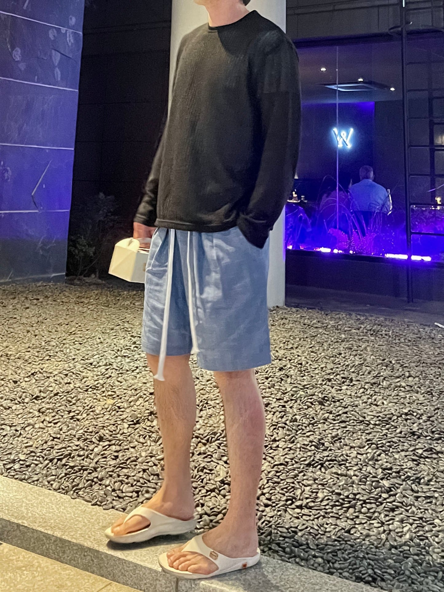 String Linen Denim Shorts (2color)