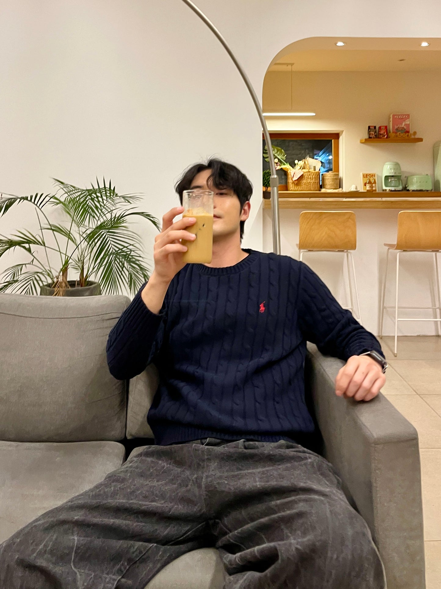폴로랄프로렌 남녀꽈배기니트 케이블 크루넥 니트 (3color)