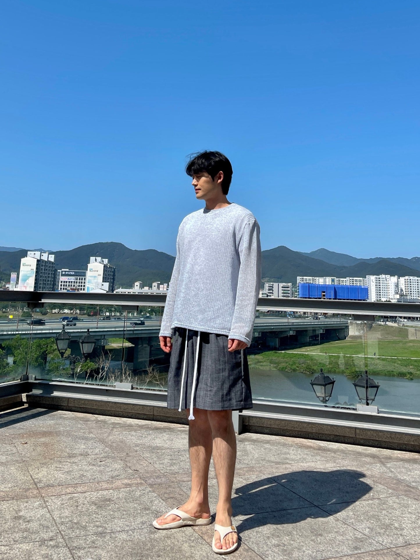 String Linen Denim Shorts (2color)