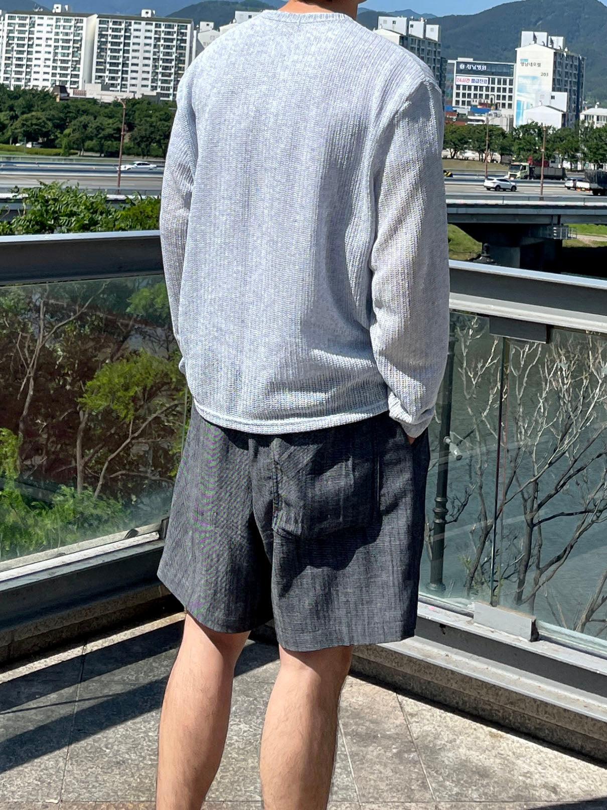 String Linen Denim Shorts (2color)