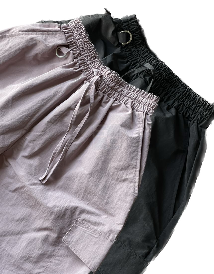 Wide Cargo Jogger Pants Black