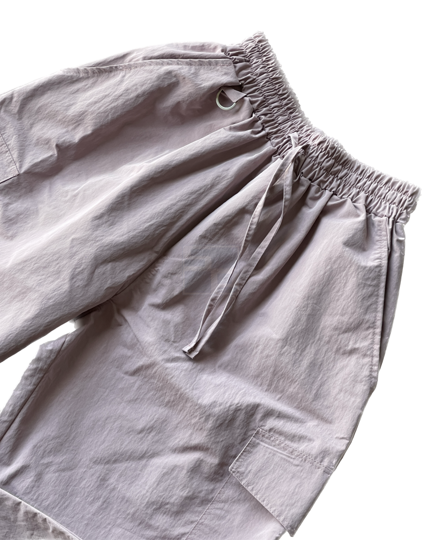 Wide Cargo Jogger Pants Black