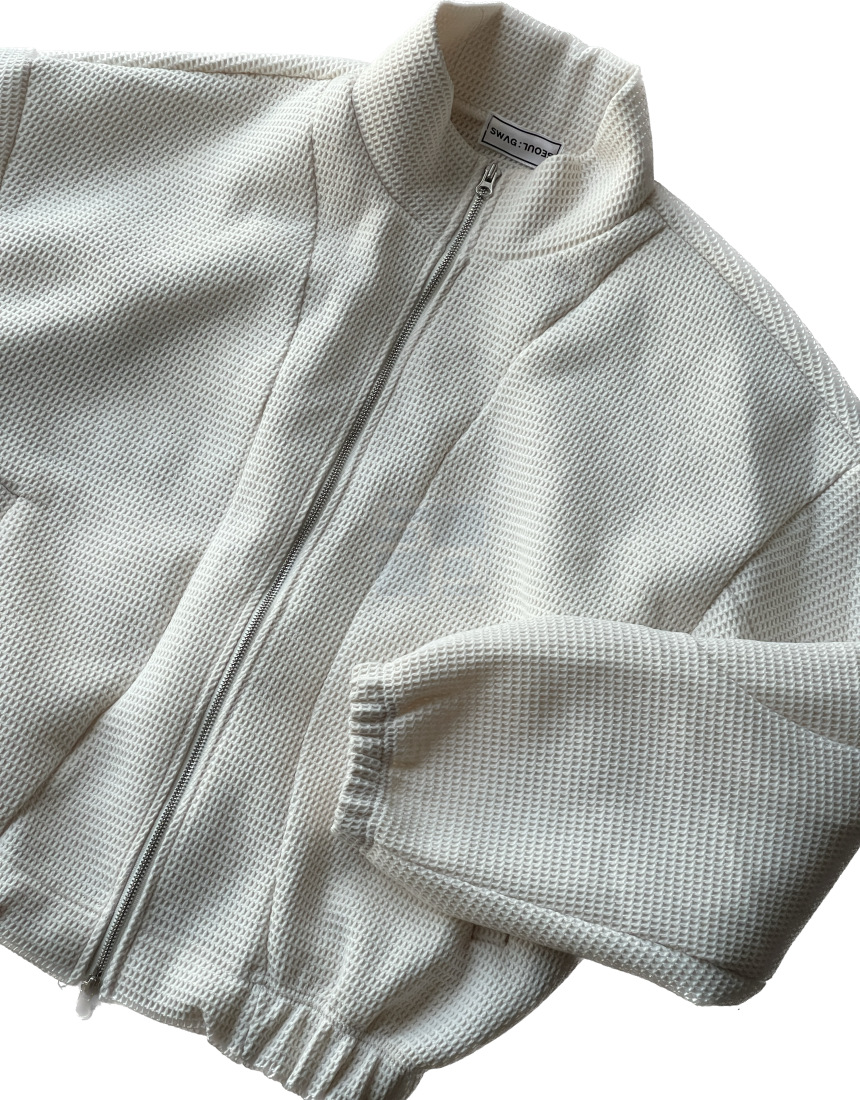 Balloon Woolen Jacket Pants Setup White ivory