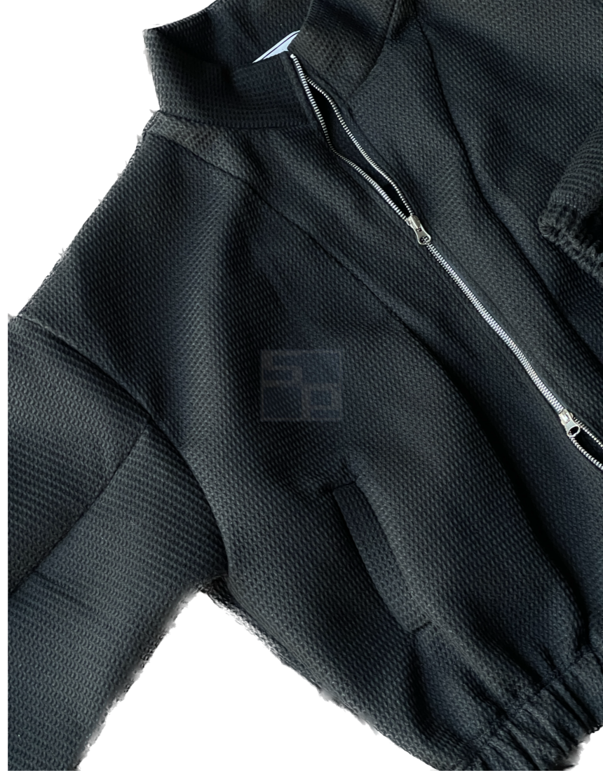 Balloon Woolen Jacket Black