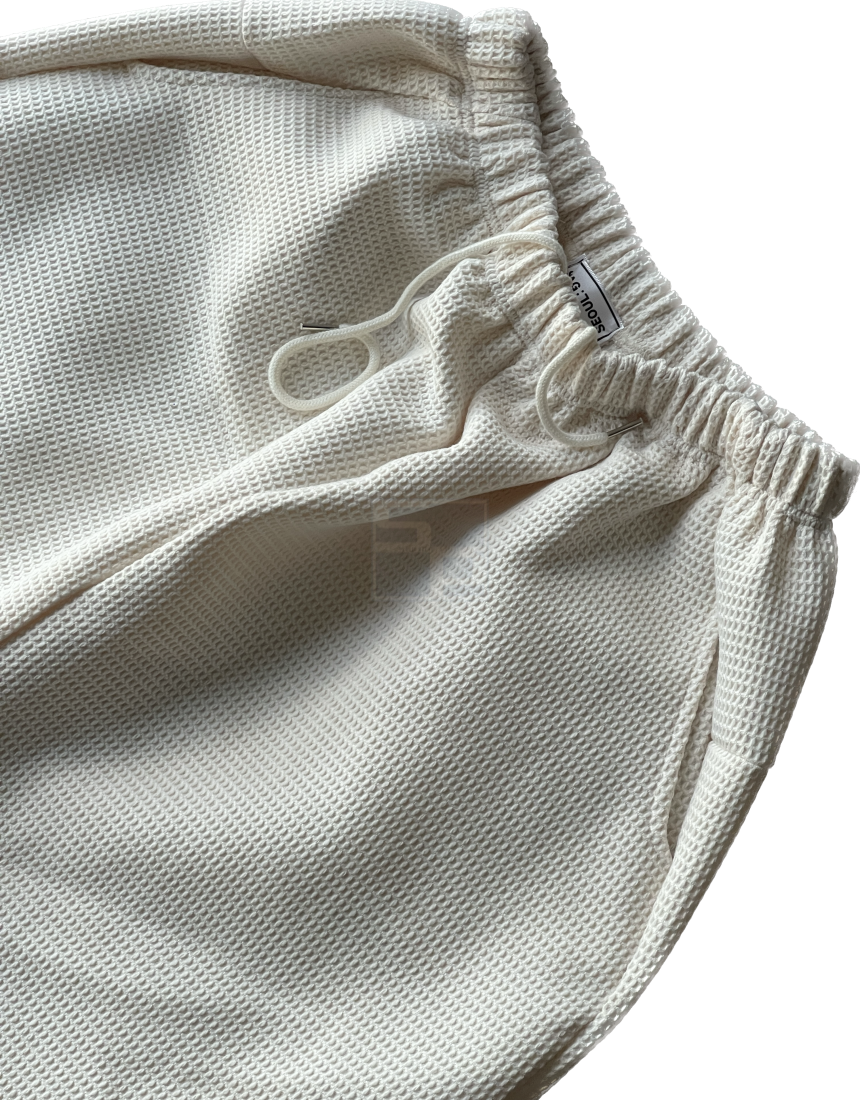 Balloon Woolen Jacket Pants Setup White ivory
