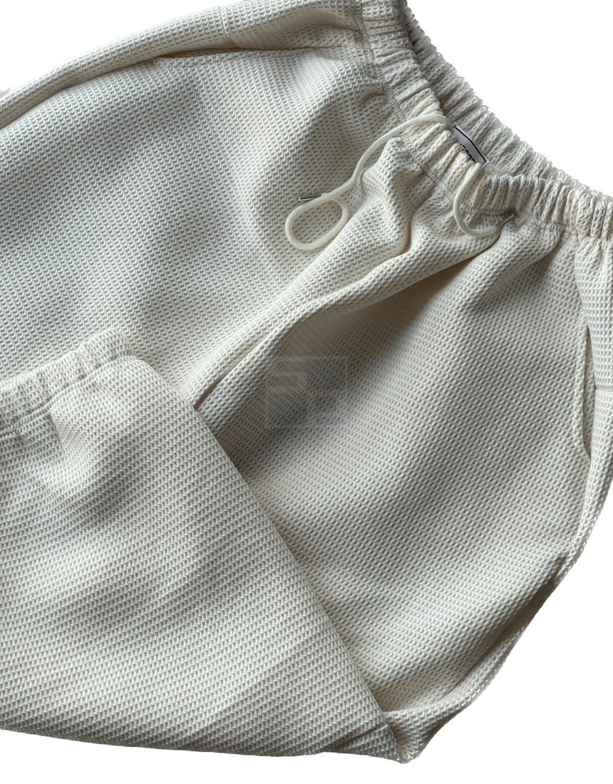 Balloon Woolen Jacket Pants Setup White ivory