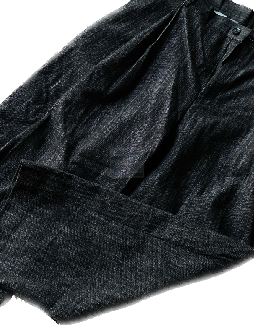 Nonfaded Denim Wide Pants Black