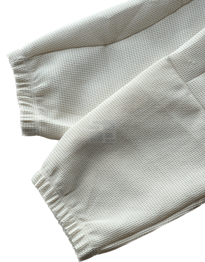 Balloon Woolen Jacket Pants Setup White ivory