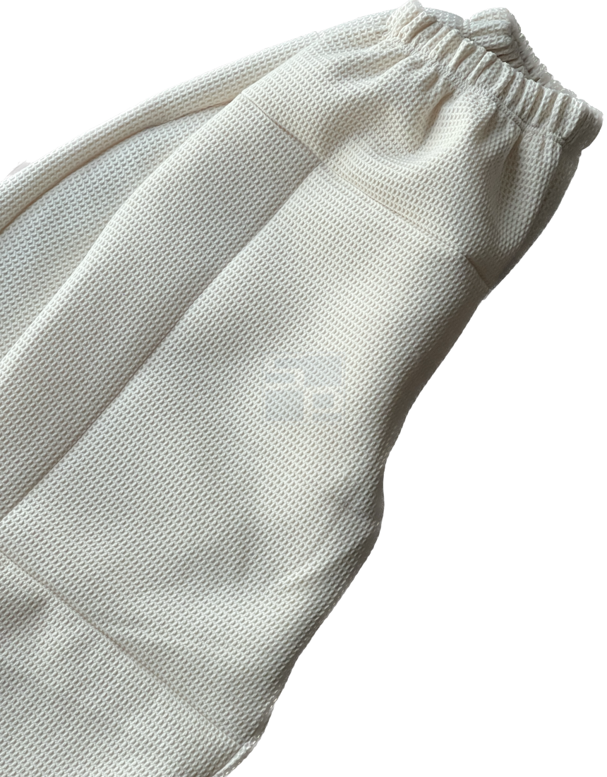 Balloon Woolen Jacket Pants Setup White ivory