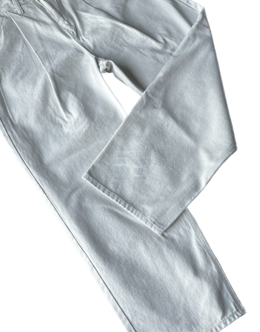 Long Wide Denim Pants Light gray