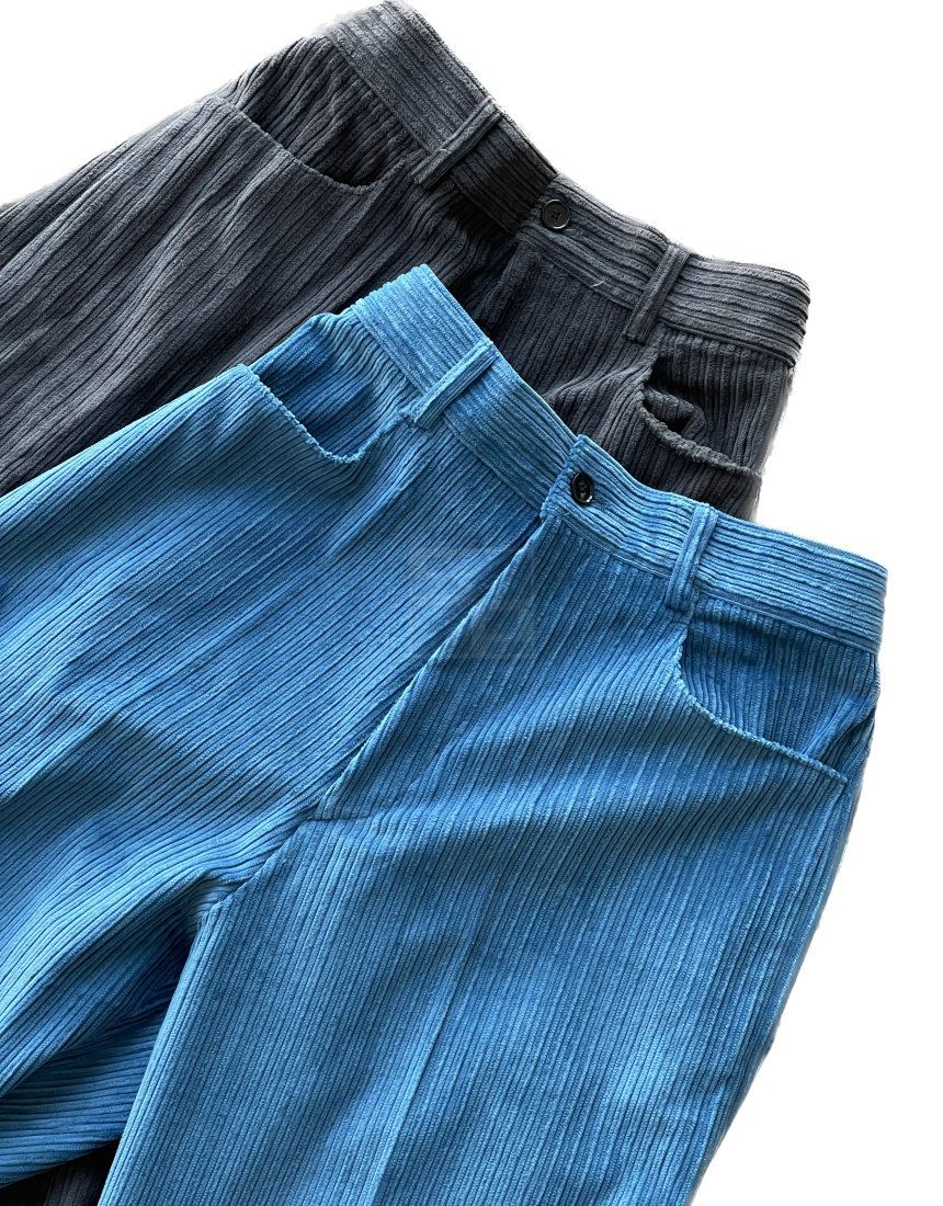 Wide Corduroy Pants Blue