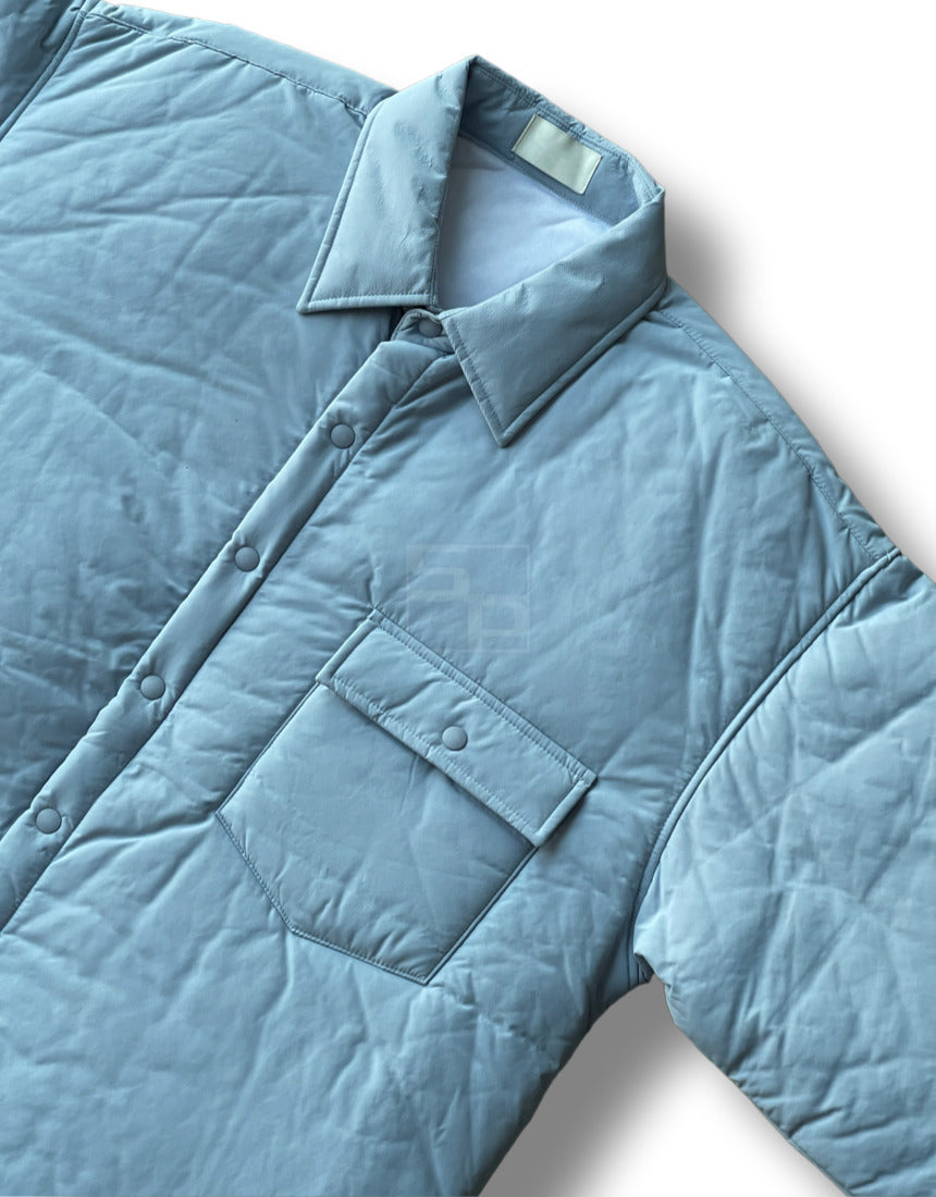 Overfit Lightweight Padding Shirt Skyblue