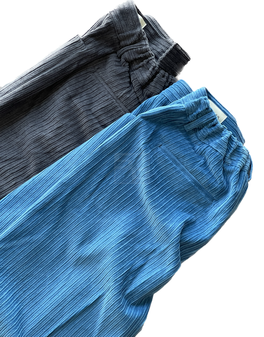 Wide Corduroy Pants Blue