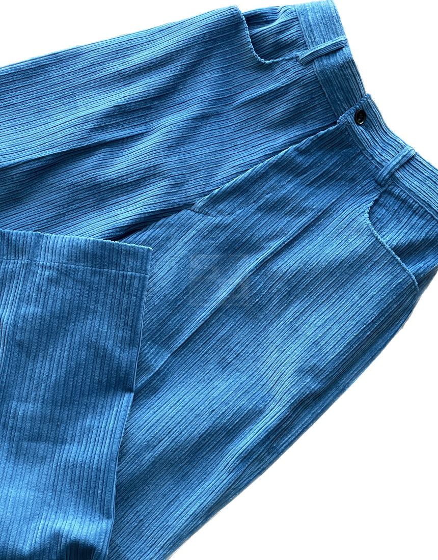 Wide Corduroy Pants Blue