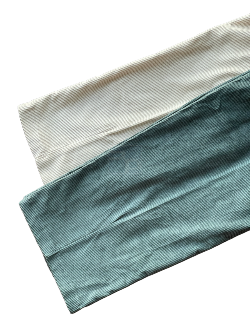 Two Tuck Balloon Corduroy Pants Cream