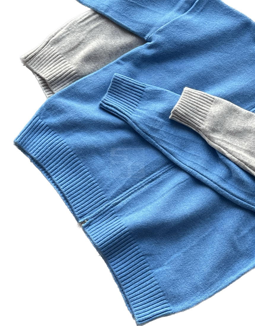 Turtleneck Knit 2way Zipup Oatmeal