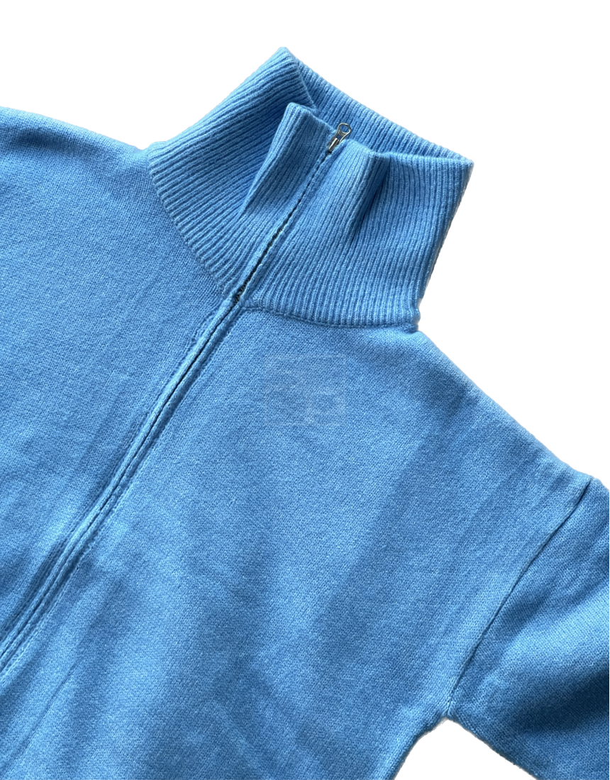 Turtleneck Knit 2way Zipup Oatmeal