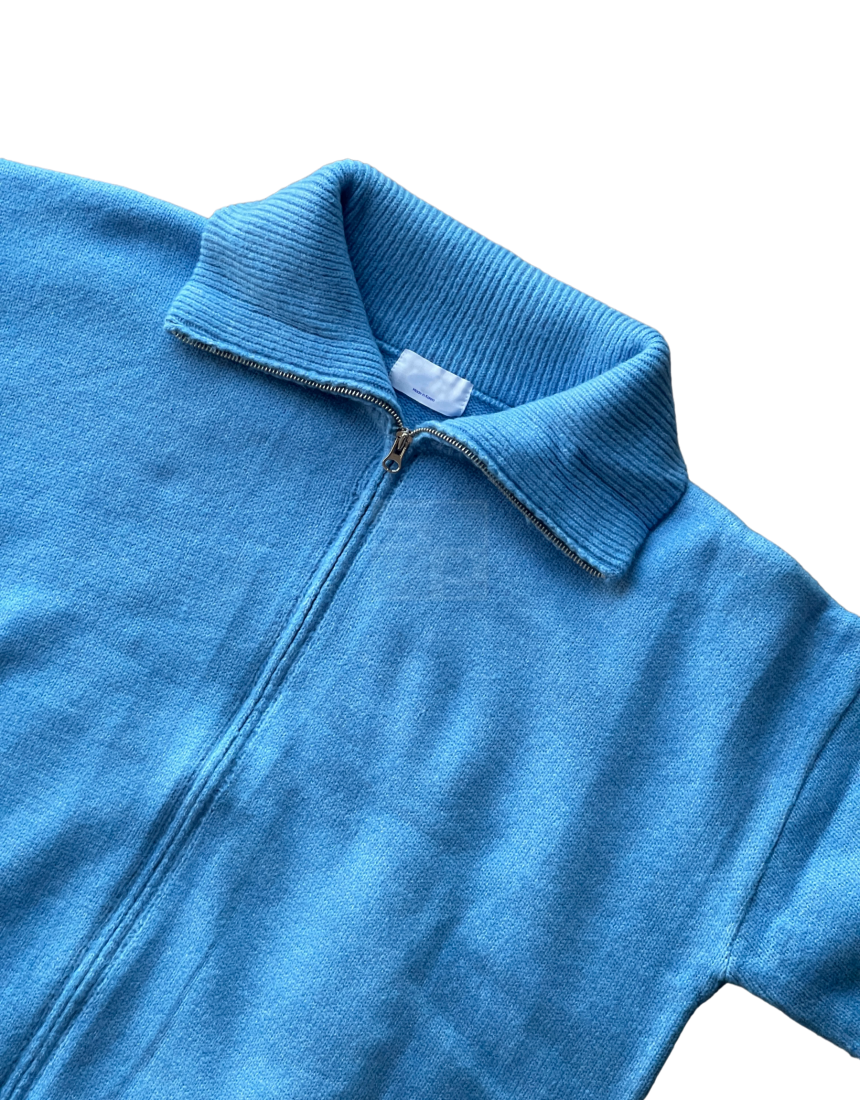 Turtleneck Knit 2way Zipup Skyblue