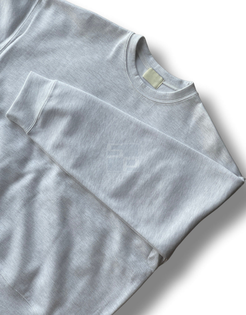 Overfit Pullover MTM White melange