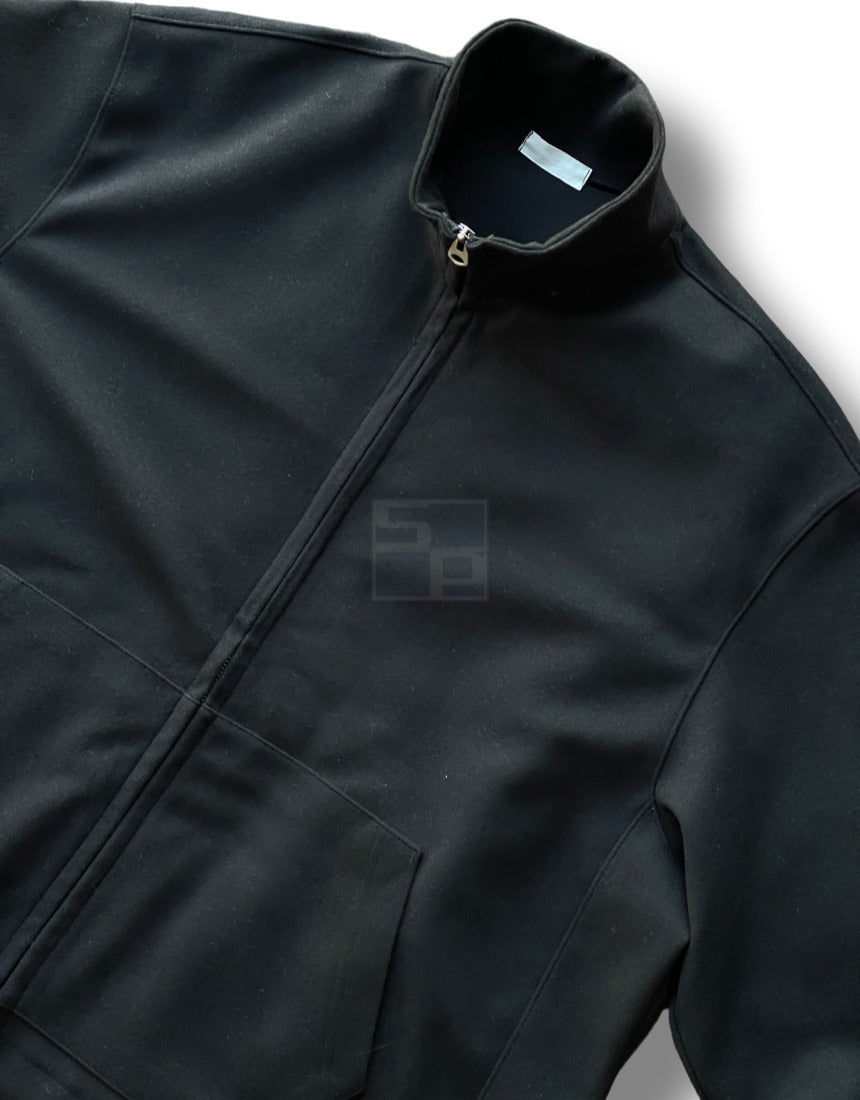 Woven Fleece 2way Zipup Jacket Khaki brown