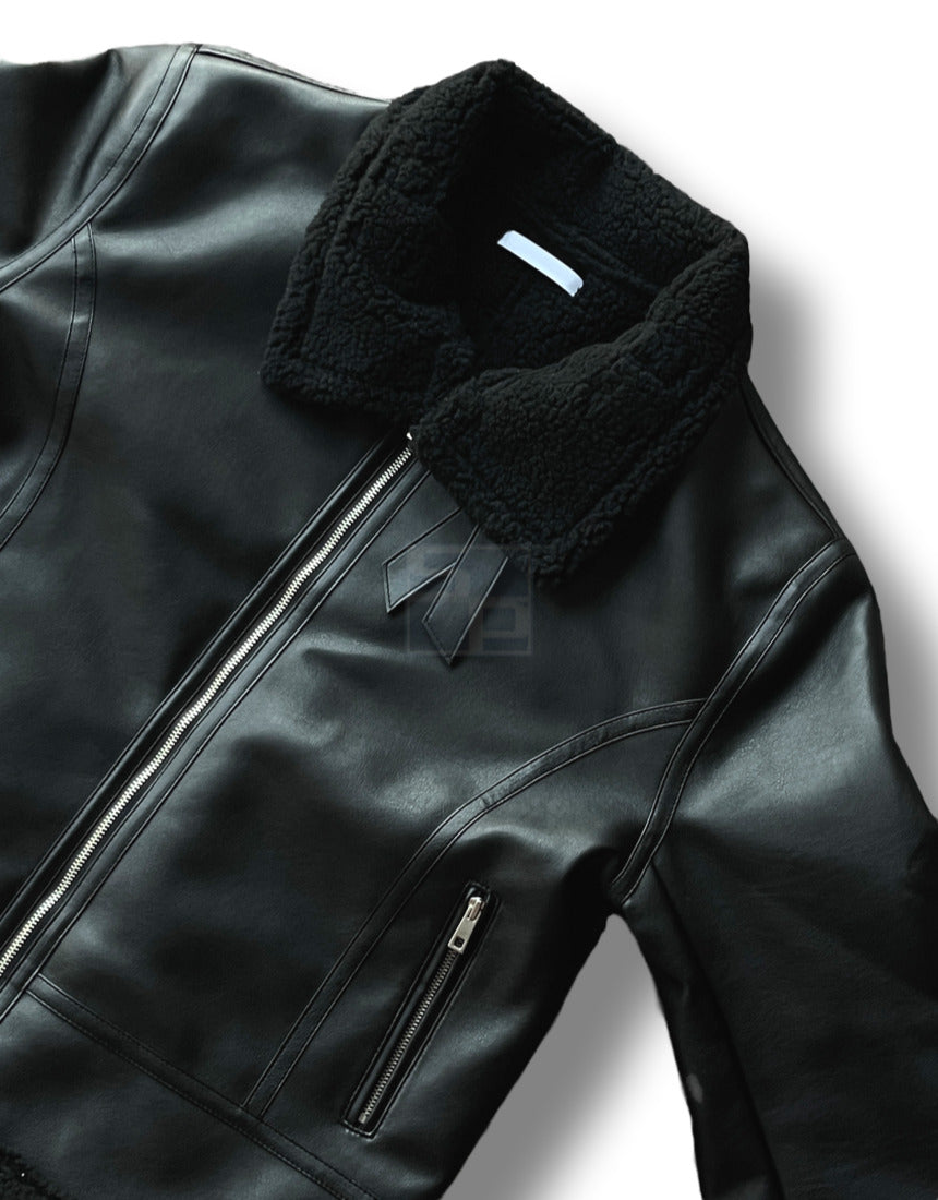 Casual Shearling Jacket Mustang Ivory