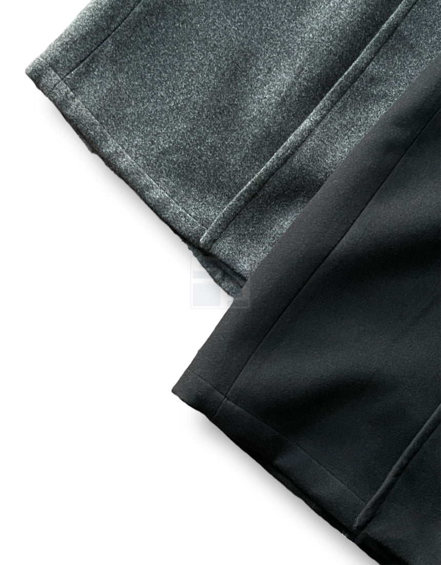 Back Slit Overfit Double Coat Black
