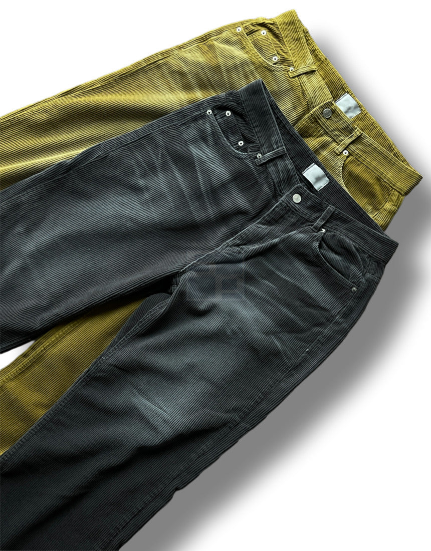 Embo Washing Wide Corduroy Pants Charcoal