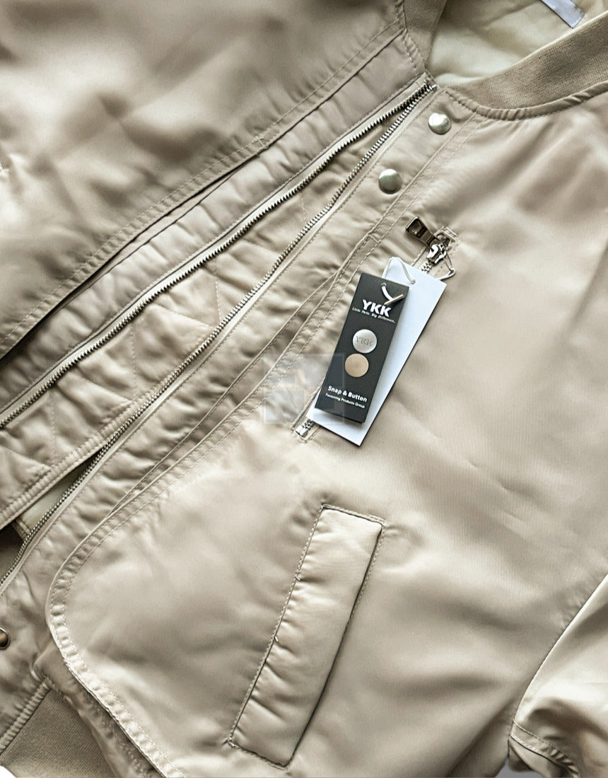 MA-1 Crop Flight Jacket 6oz Beige