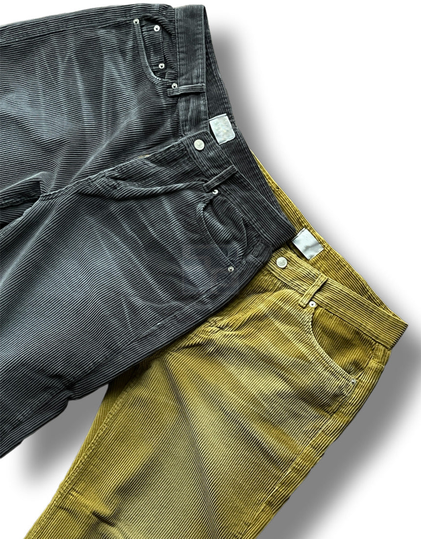 Embo Washing Wide Corduroy Pants Charcoal