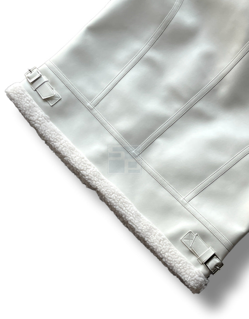 Casual Shearling Jacket Mustang Ivory