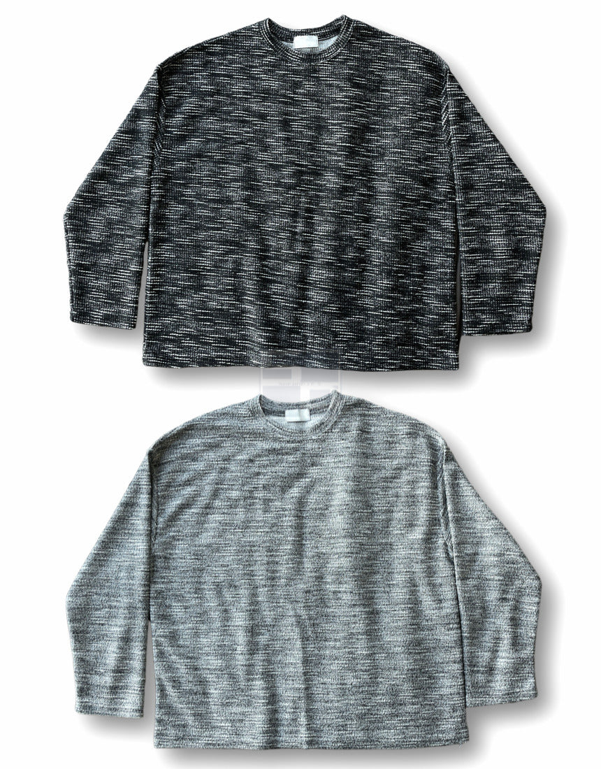 Rough Tweed Knit Black