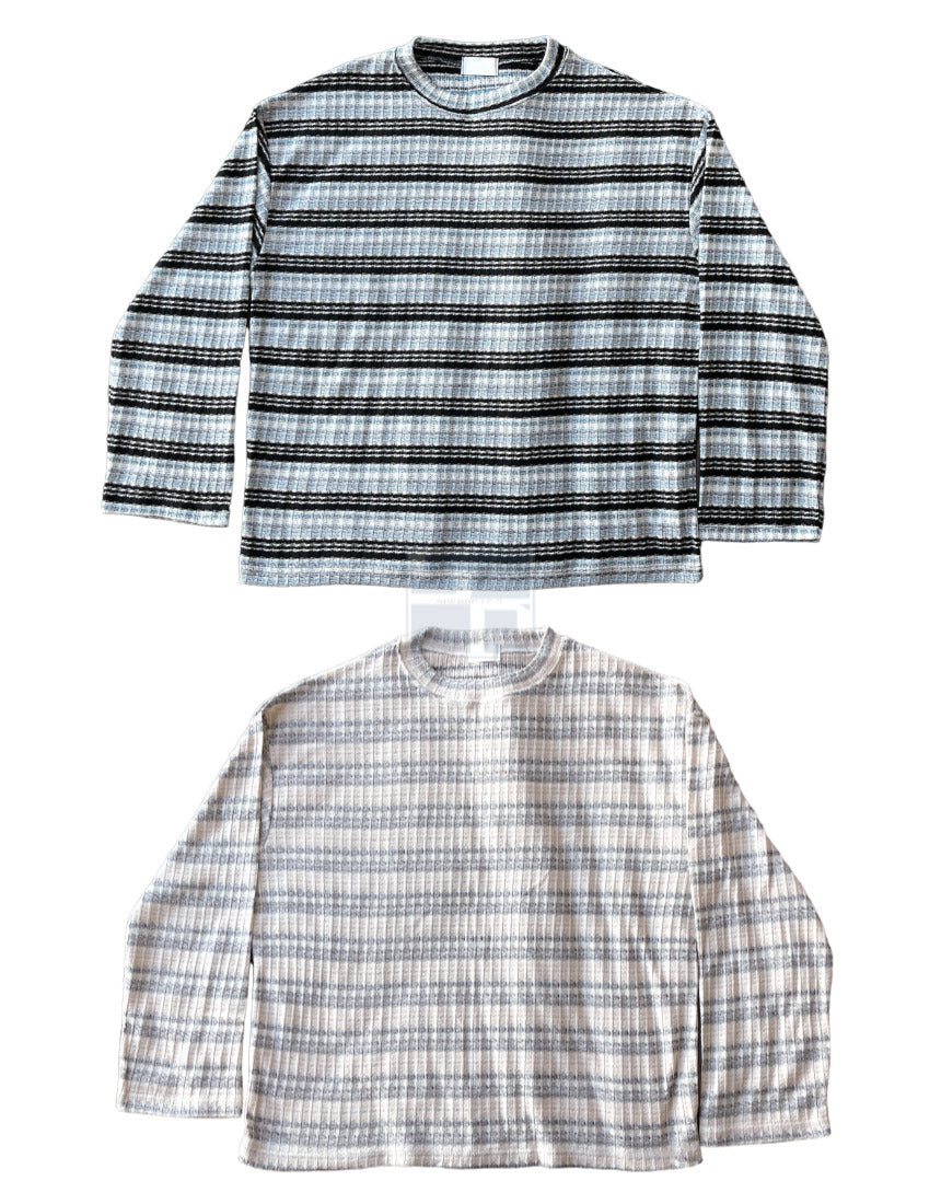 Unique Stripe Knit Black