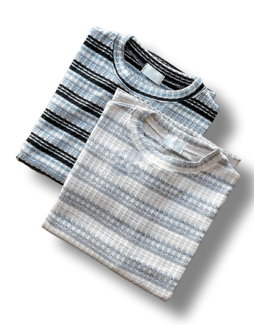Unique Stripe Knit Black