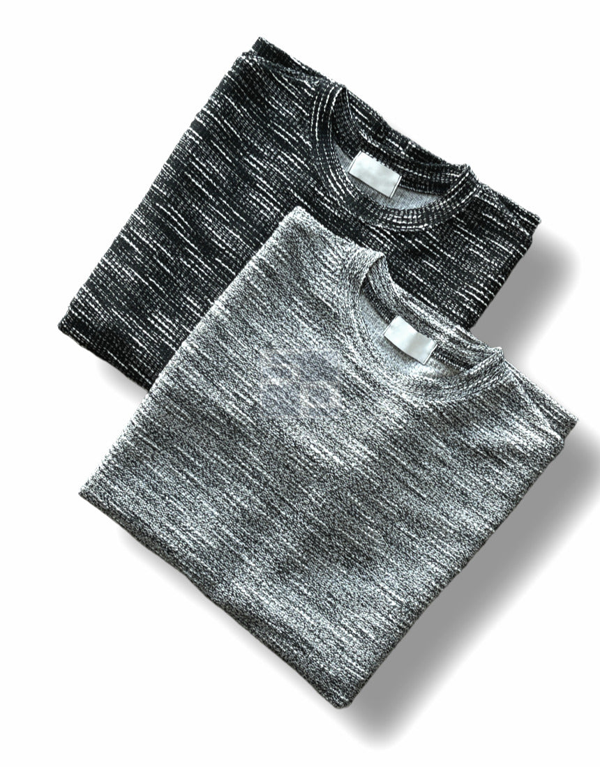 Rough Tweed Knit Black