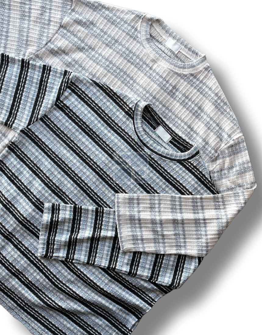 Unique Stripe Knit Black