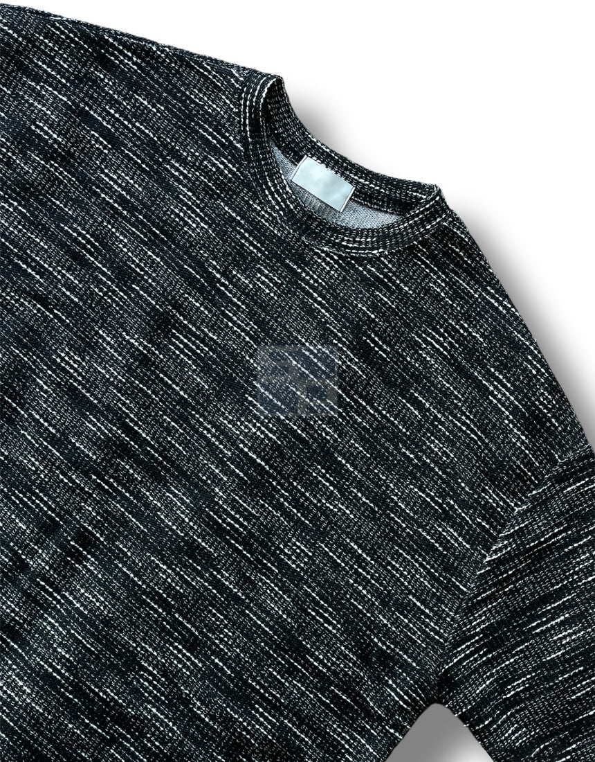 Rough Tweed Knit Black