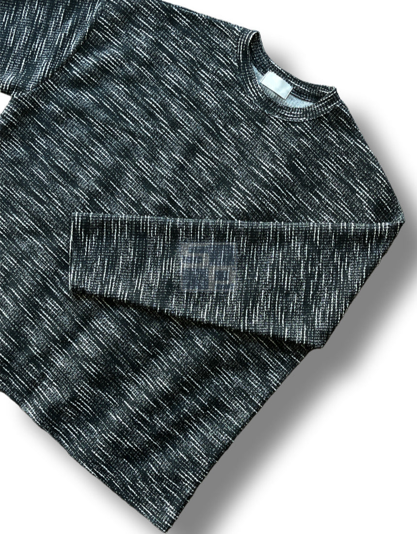 Rough Tweed Knit Black