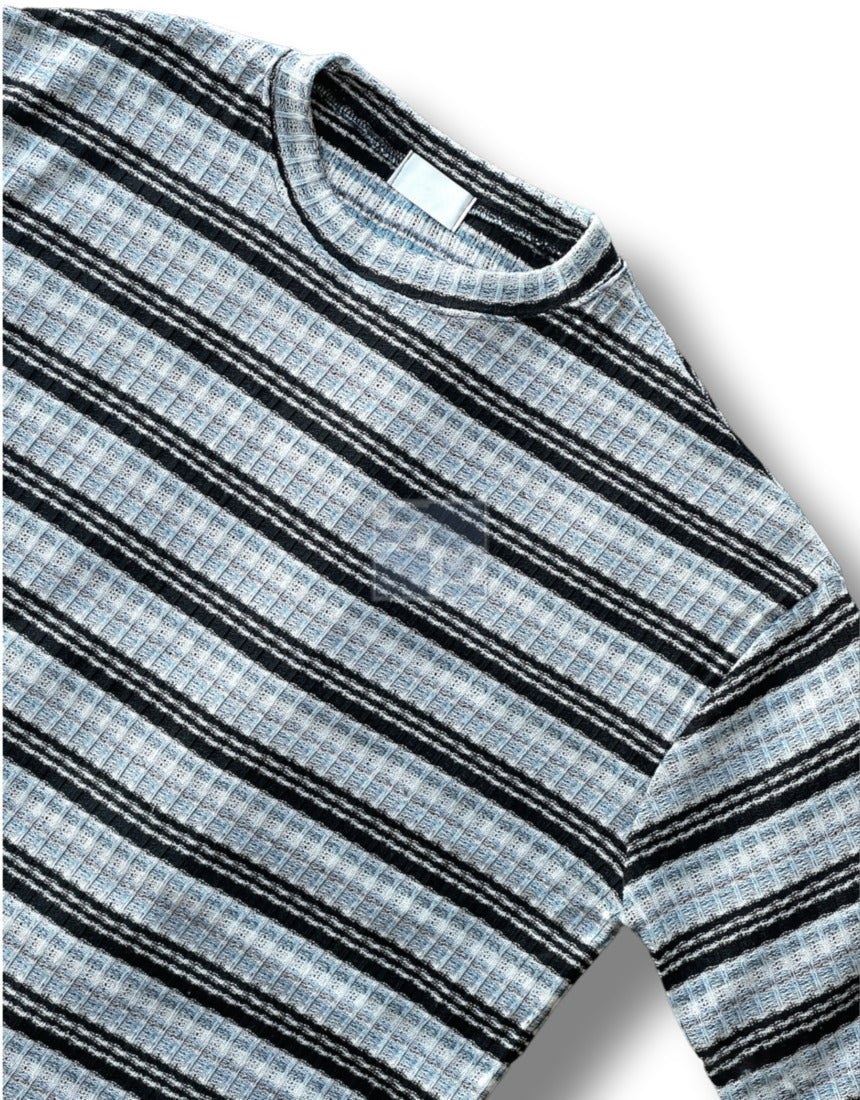 Unique Stripe Knit Black
