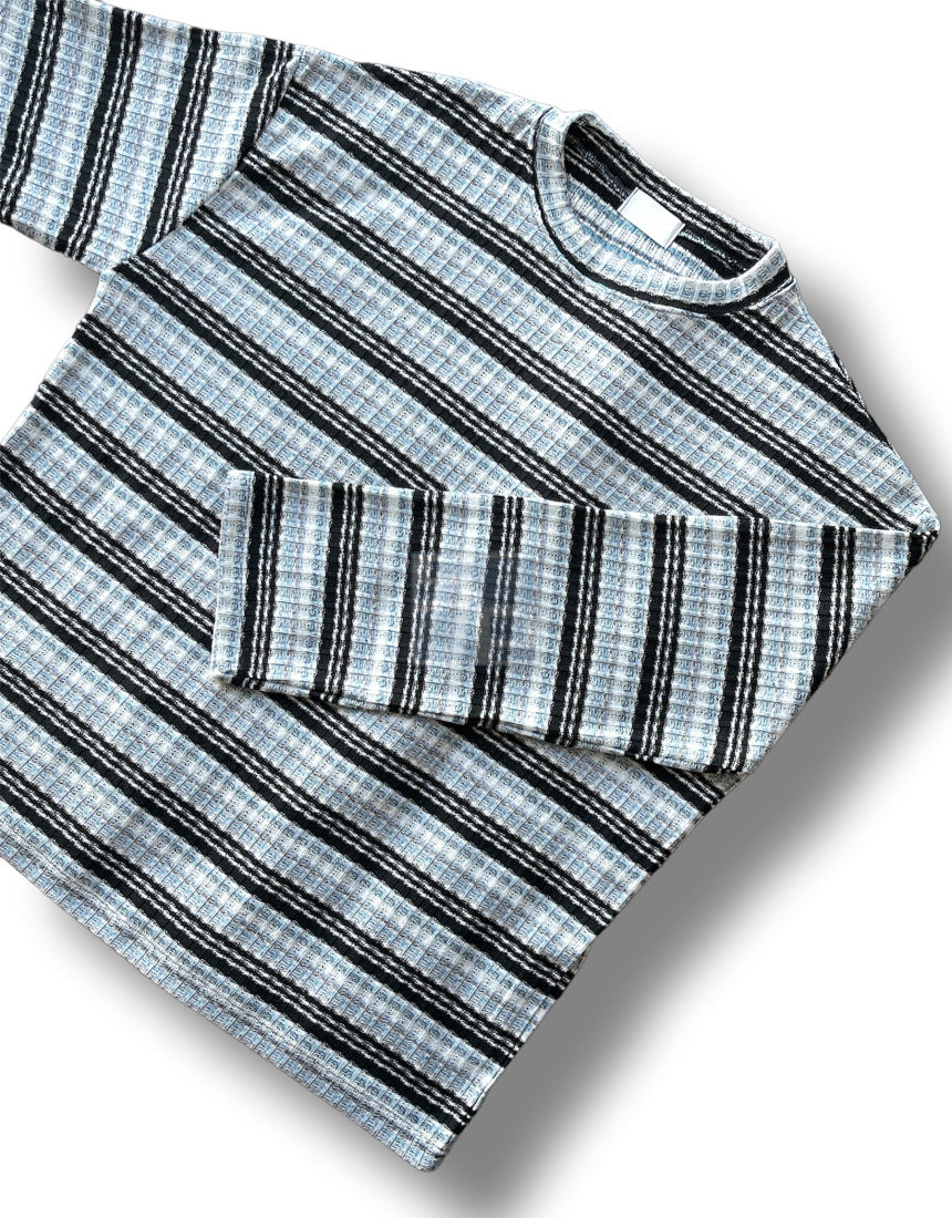 Unique Stripe Knit Black