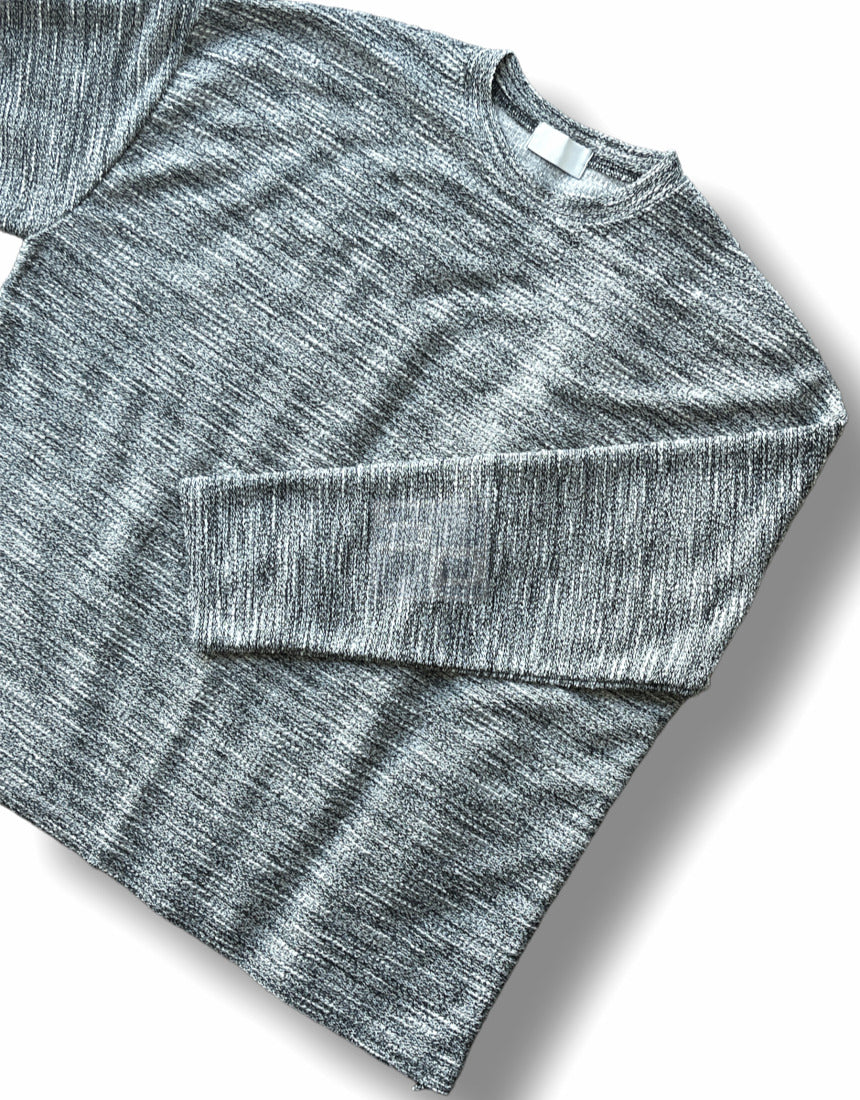 Rough Tweed Knit Black