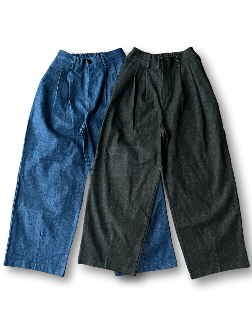 Two Tuck Balloon Denim Pants (2color)