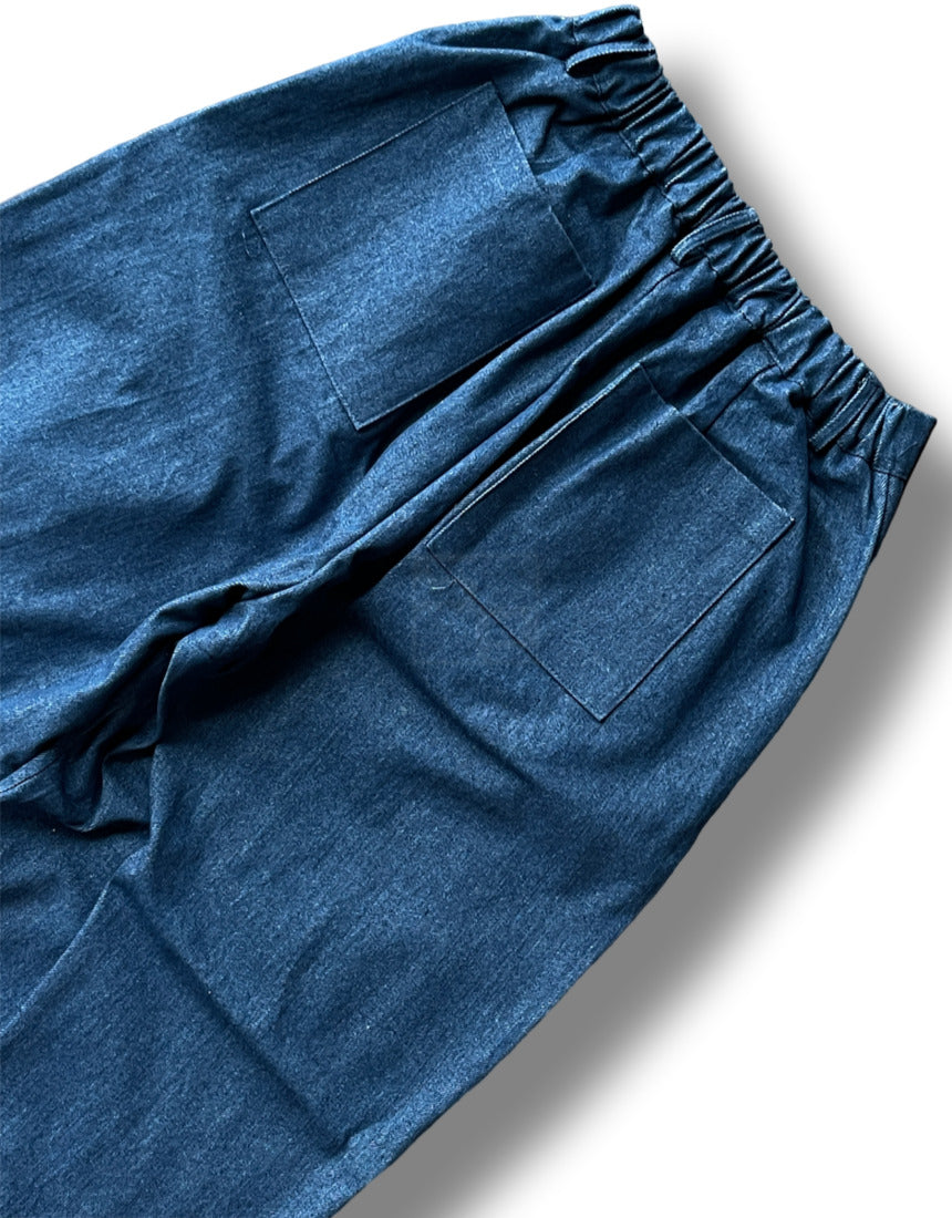 Two Tuck Balloon Denim Pants (2color)