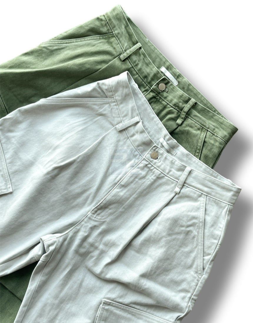 Dyeing Wide Cargo Pants (4color)