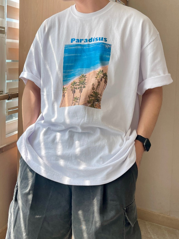 paradisus boxy t-shirt white