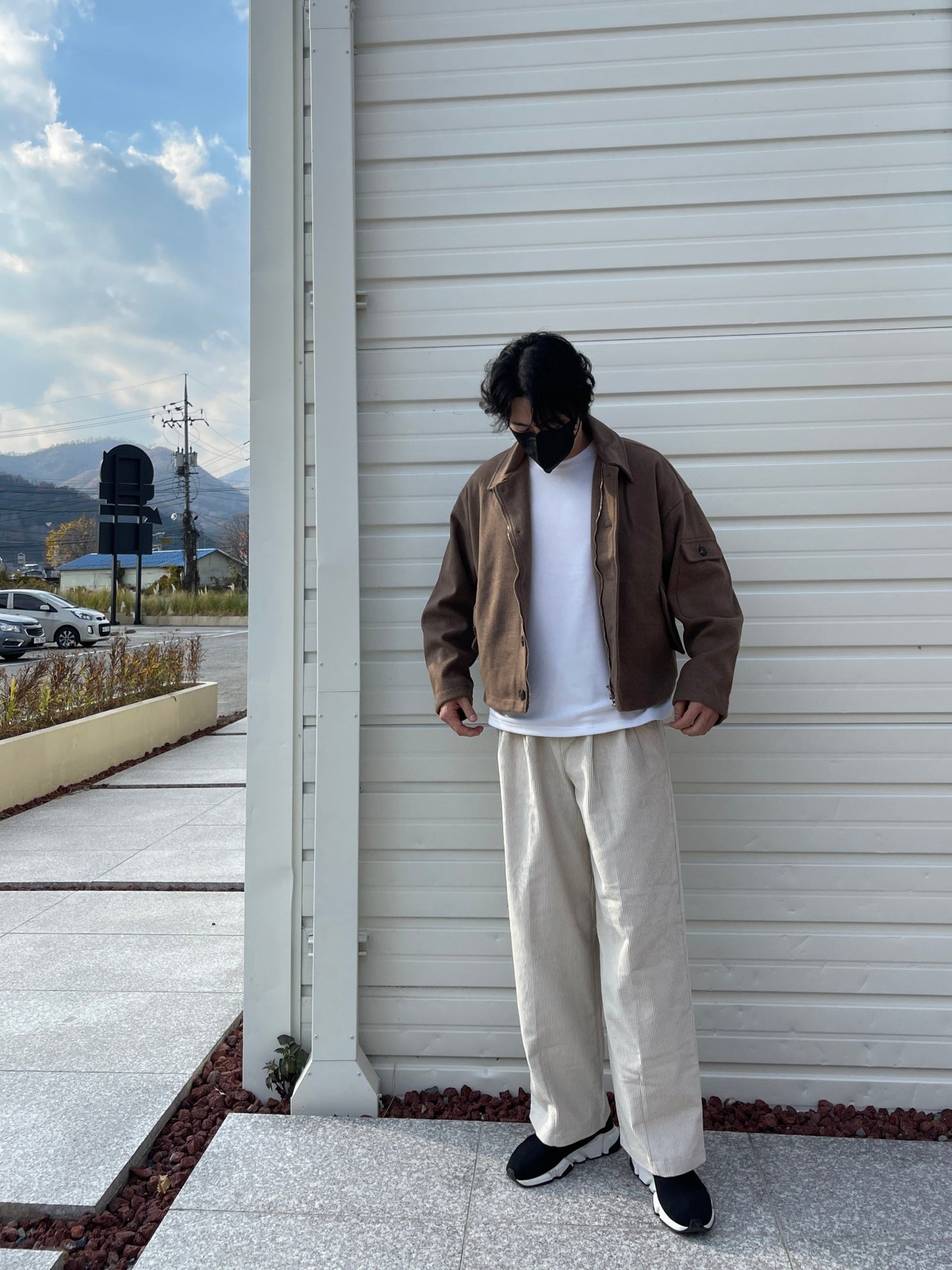 Sakariba Overfit Blouson Jacket Brown