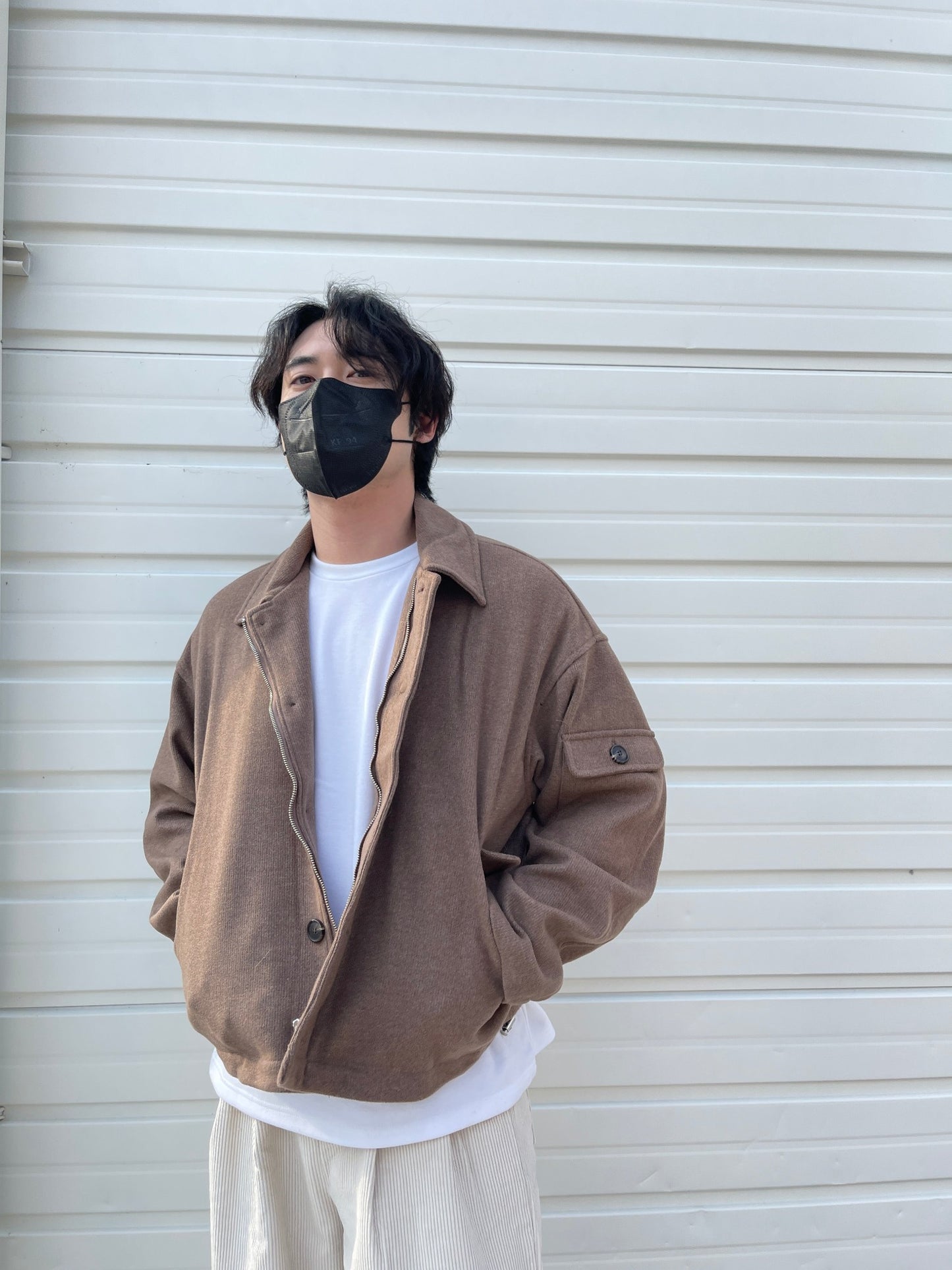 Sakariba Overfit Blouson Jacket Brown